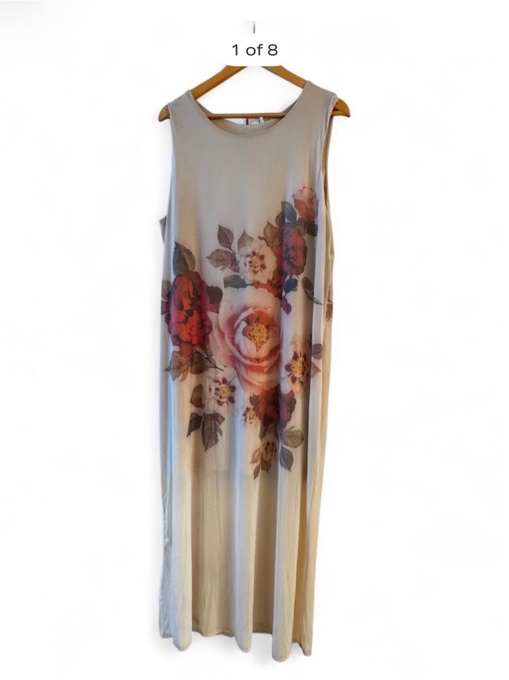 Vintage Style Greece Euro Angel Summer floral maxi dress 3XL double layer plus